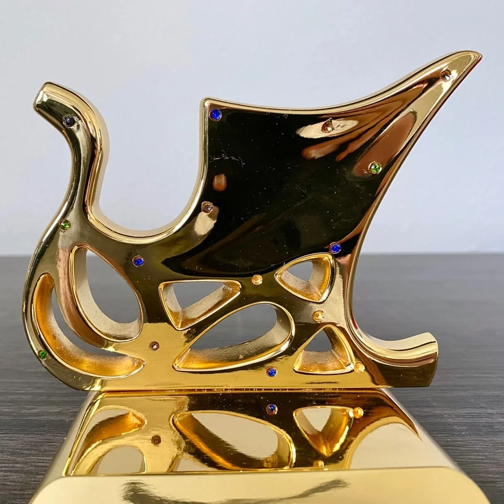 Pier 1 Gold Tone Christmas Stocking Holders